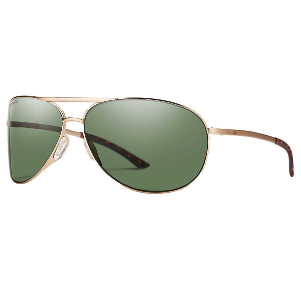Smith Serpico 2.0 Sunglasses ChromaPop Polarized in Matte Gold with Grey Green
